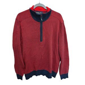 Brooks Brothers  Sweater 1/4 Zip Pullover‎ Mock Neck  Size XL Preppy